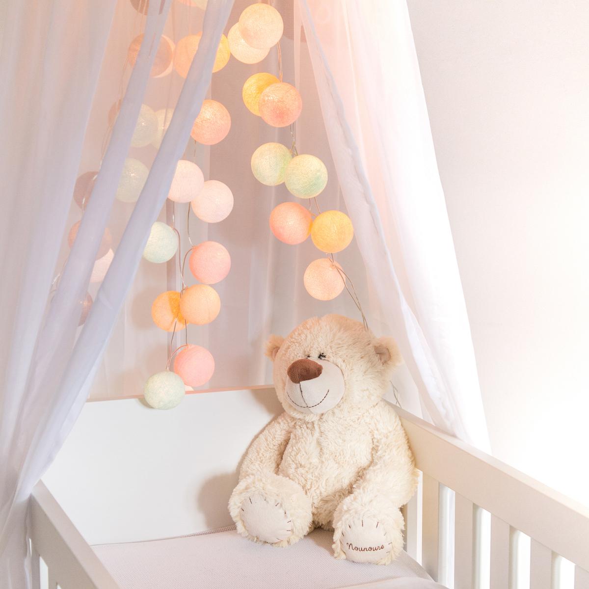 Guirlande Lumineuse Cotton Ball Lights Pastel Abitare Kids