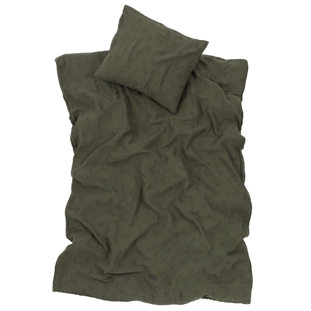 Housse de couette 100x140cm WABI SABI Nobodinoz Flore Vetiver