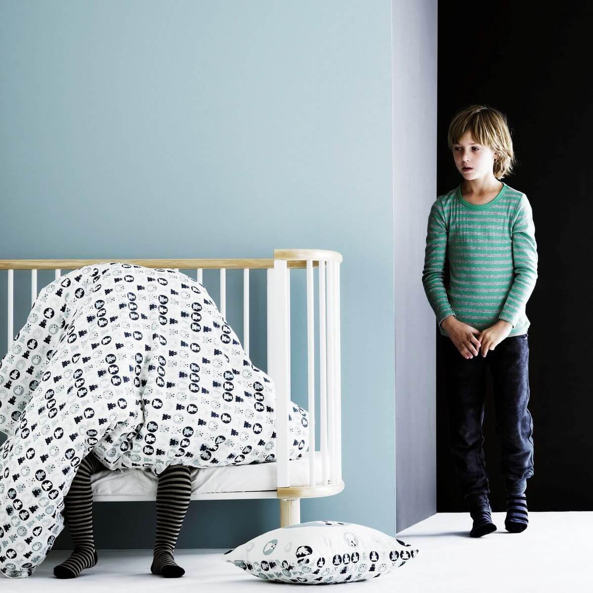 Housse De Couette Bebe 100x140cm Baby Flexa Bleu Abitare Kids