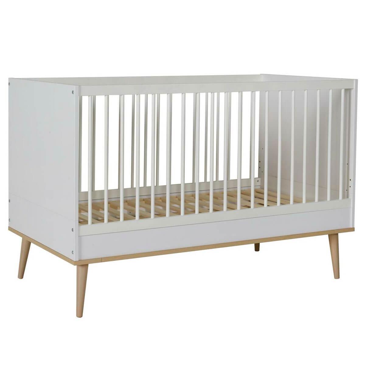Lit 70x140cm FLOW Quax Chêne naturel-blanc