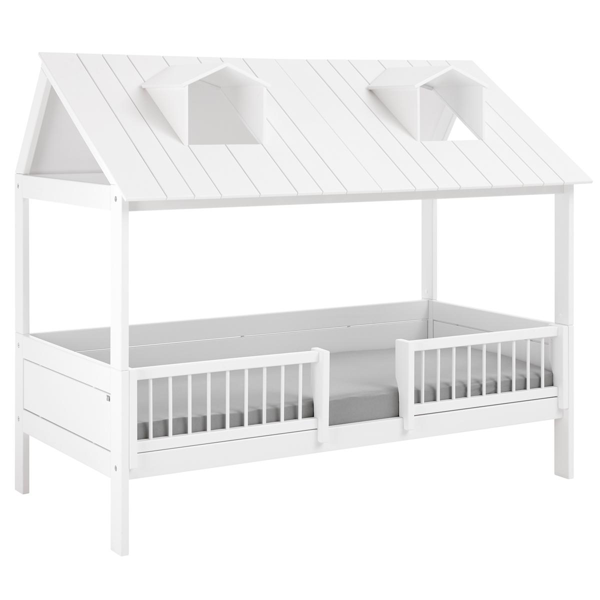 Lit 90x200cm-sommier luxe BEACH HOUSE Lifetime blanc