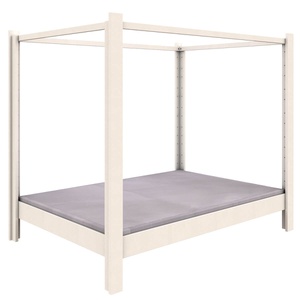 Lit baldaquin 140x200cm DESTYLE de Breuyn blanchi