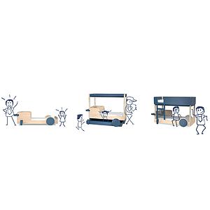 Lit baldaquin 90x190cm DISCOVERY Mathy by Bols blanc