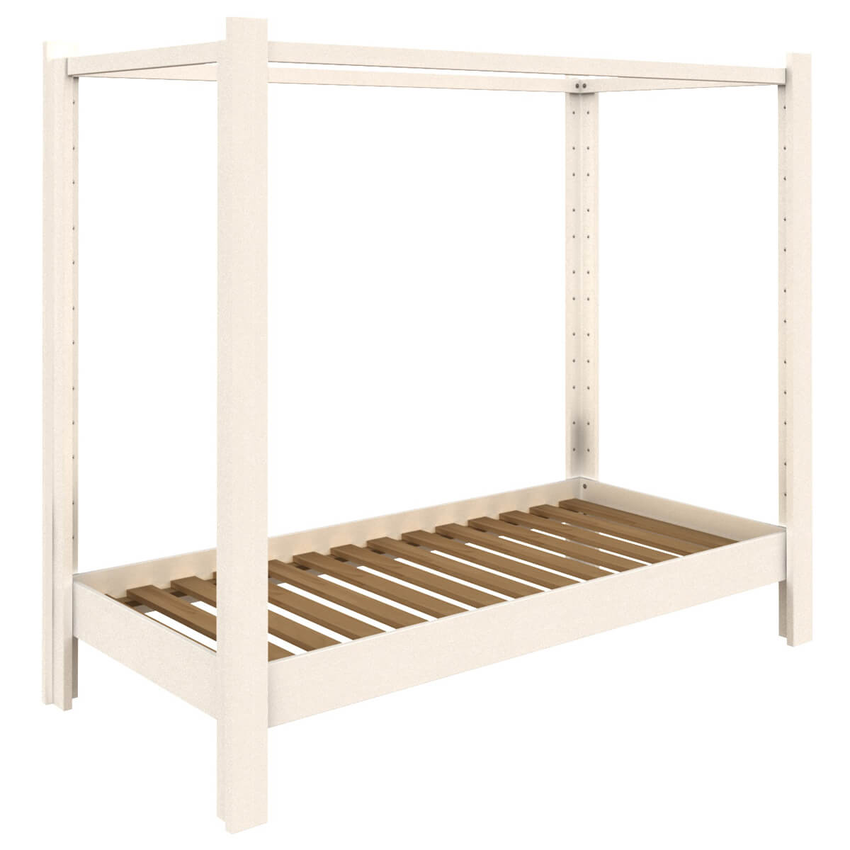 Lit baldaquin 90x200cm DESTYLE de Breuyn blanchi