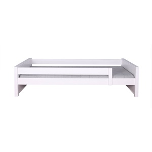 Lit barrière simple 90x200cm KASVA hêtre laqué blanc