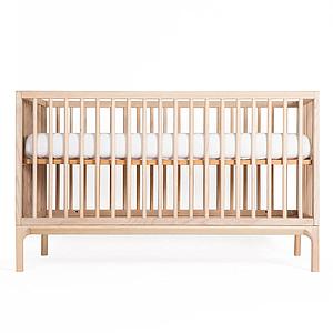 Lit bébé KERA en frêne avec top Round-pieds Bevel