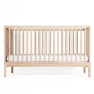 Lit bébé KERA en frêne avec top Round-pieds Bevel