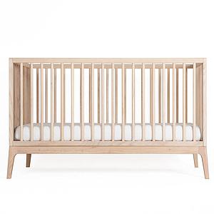 Lit bébé KERA en frêne avec top Round-pieds Pure