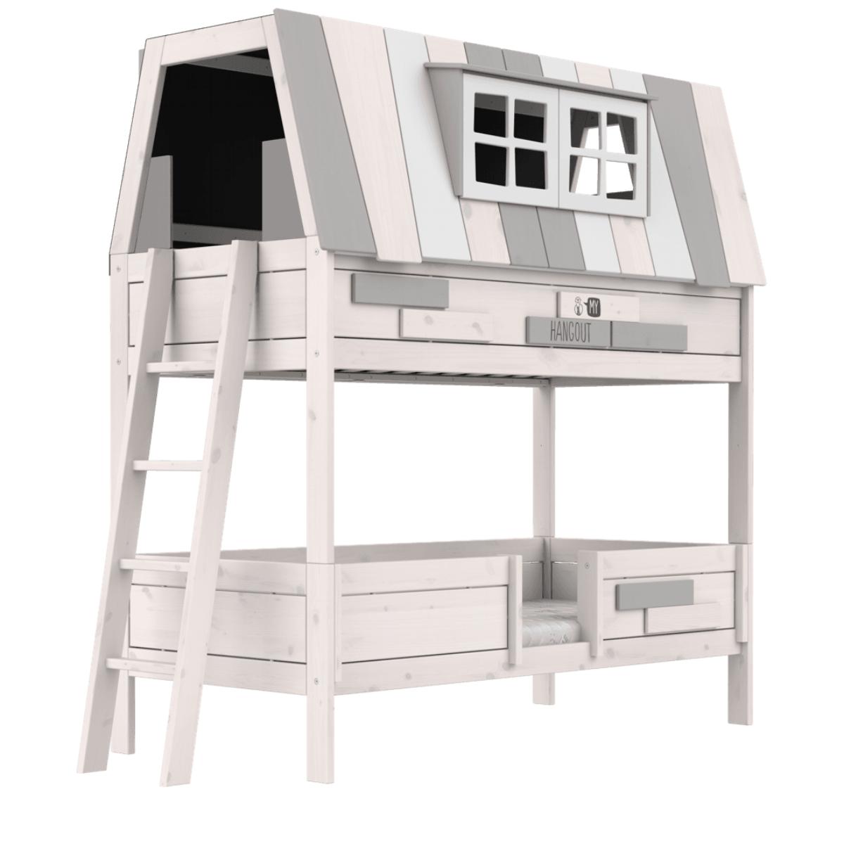 Lit cabane superposés 90x200cm DELUXE HANG OUT Lifetime blanchi