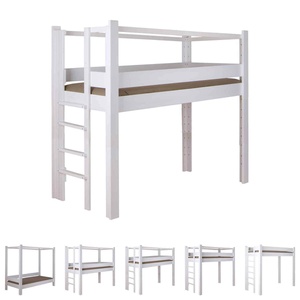 Lit évolutif 90x200cm 5 en 1 échelle latérale DESTYLE de Breuyn blanchi