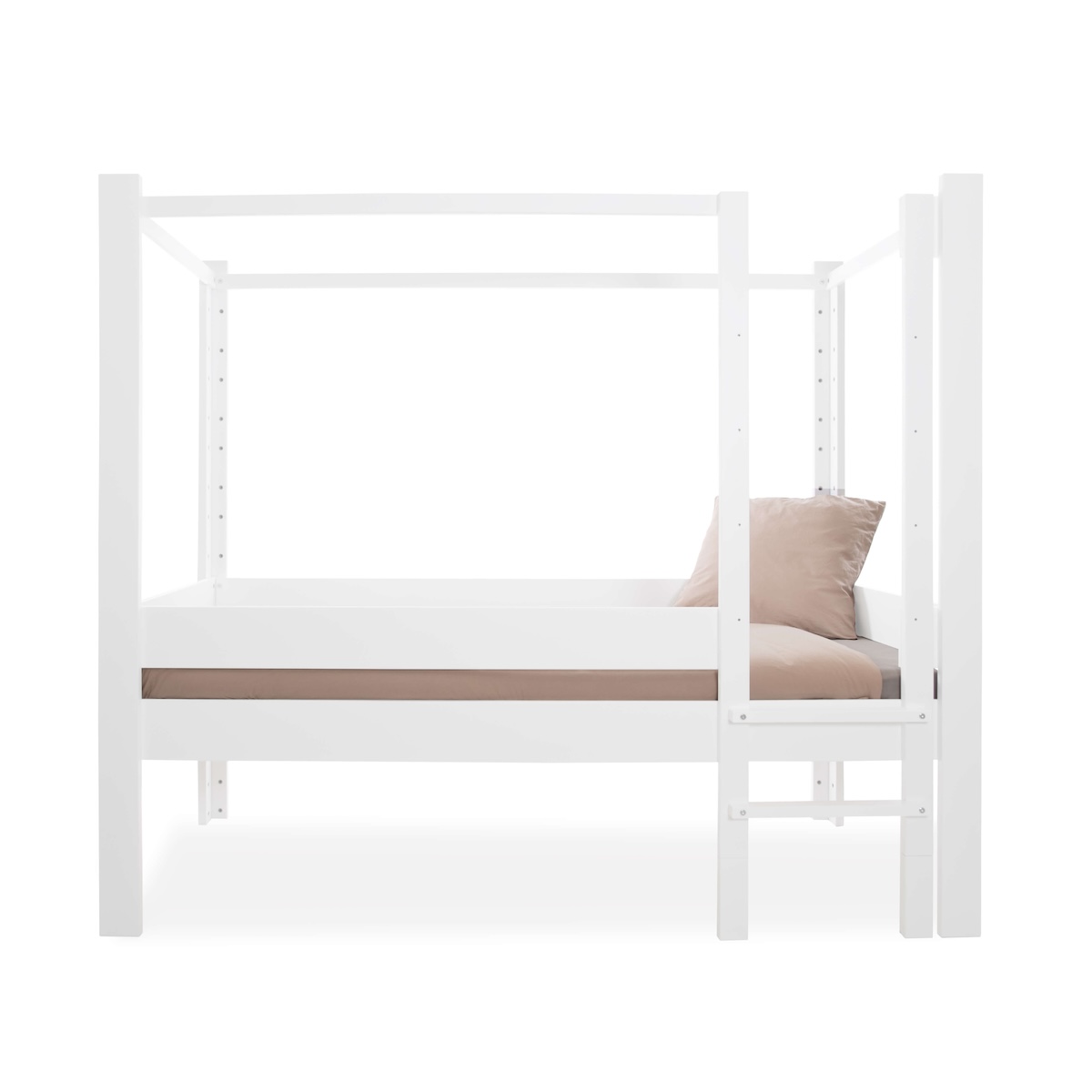Lit évolutif 90x200cm 7 en 1 échelle frontale DESTYLE de Breuyn laqué blanc