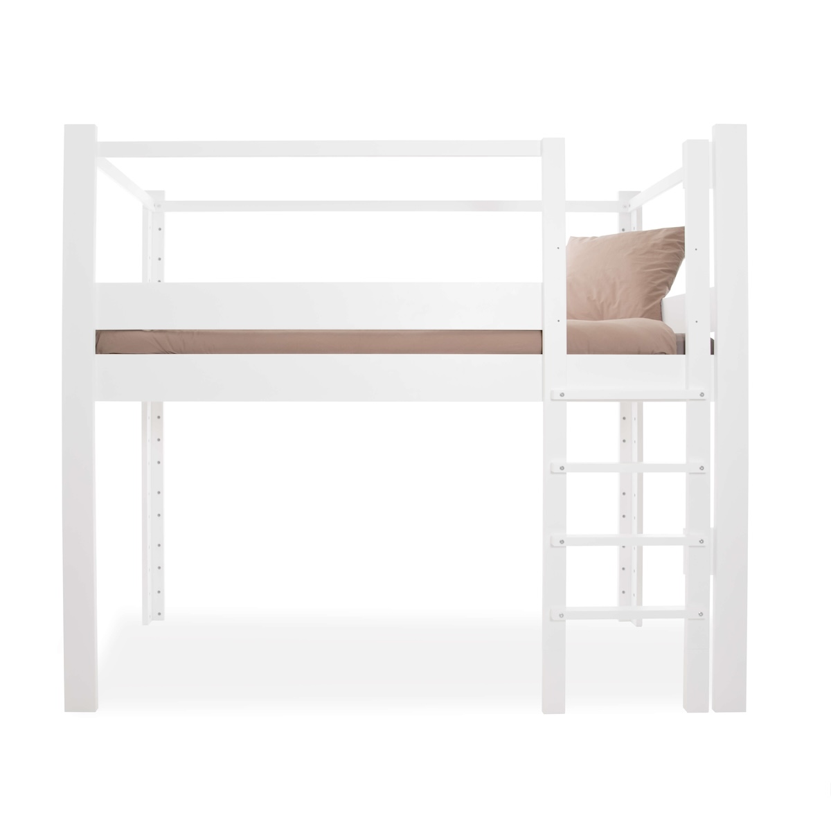 Lit évolutif 90x200cm 7 en 1 échelle frontale DESTYLE de Breuyn laqué blanc