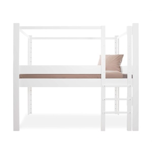 Lit évolutif 90x200cm 7 en 1 échelle frontale DESTYLE de Breuyn laqué blanc