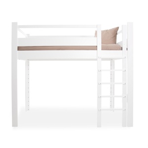 Lit évolutif 90x200cm 7 en 1 échelle frontale DESTYLE de Breuyn laqué blanc