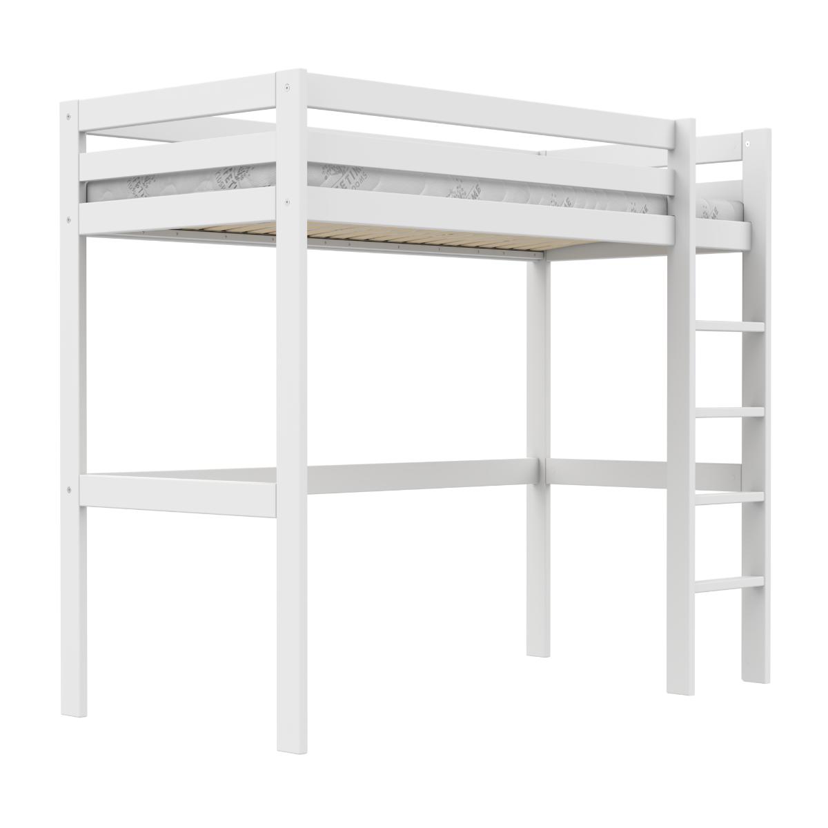 Lit haut 90x200cm ELEMENTS Lifetime blanc