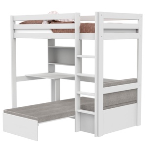 Lit haut 90x200cm ELEMENTS Study & Relax Lifetime blanc