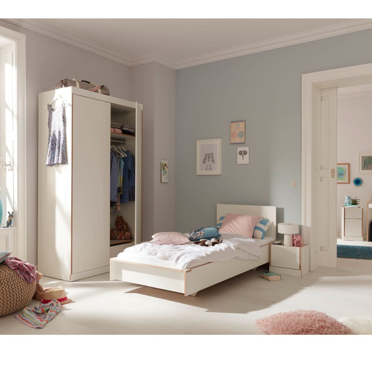 Lit individuel 140 CPL FLAI Müller Small Living blanc