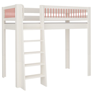 Lit Kubu mezzanine DELUXE de Breuyn blanchi-rouge