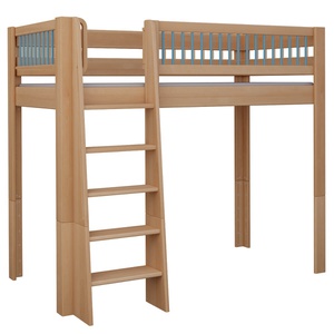 Lit Kubu mezzanine DELUXE de Breuyn naturel-bleu