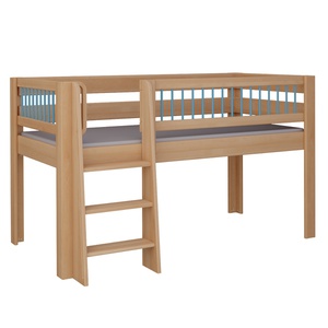 Lit Kubu mi-hauteur échelle DELUXE de Breuyn naturel-bleu