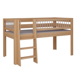 Lit Kubu mi-hauteur échelle DELUXE de Breuyn naturel-gris