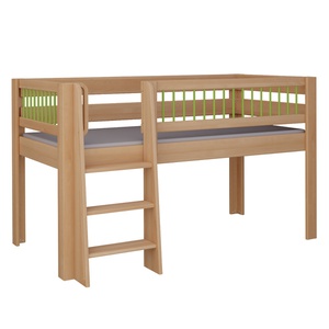 Lit Kubu mi-hauteur échelle DELUXE de Breuyn naturel-vert