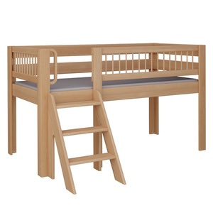 Lit Kubu mi-hauteur escalier DELUXE de Breuyn naturel