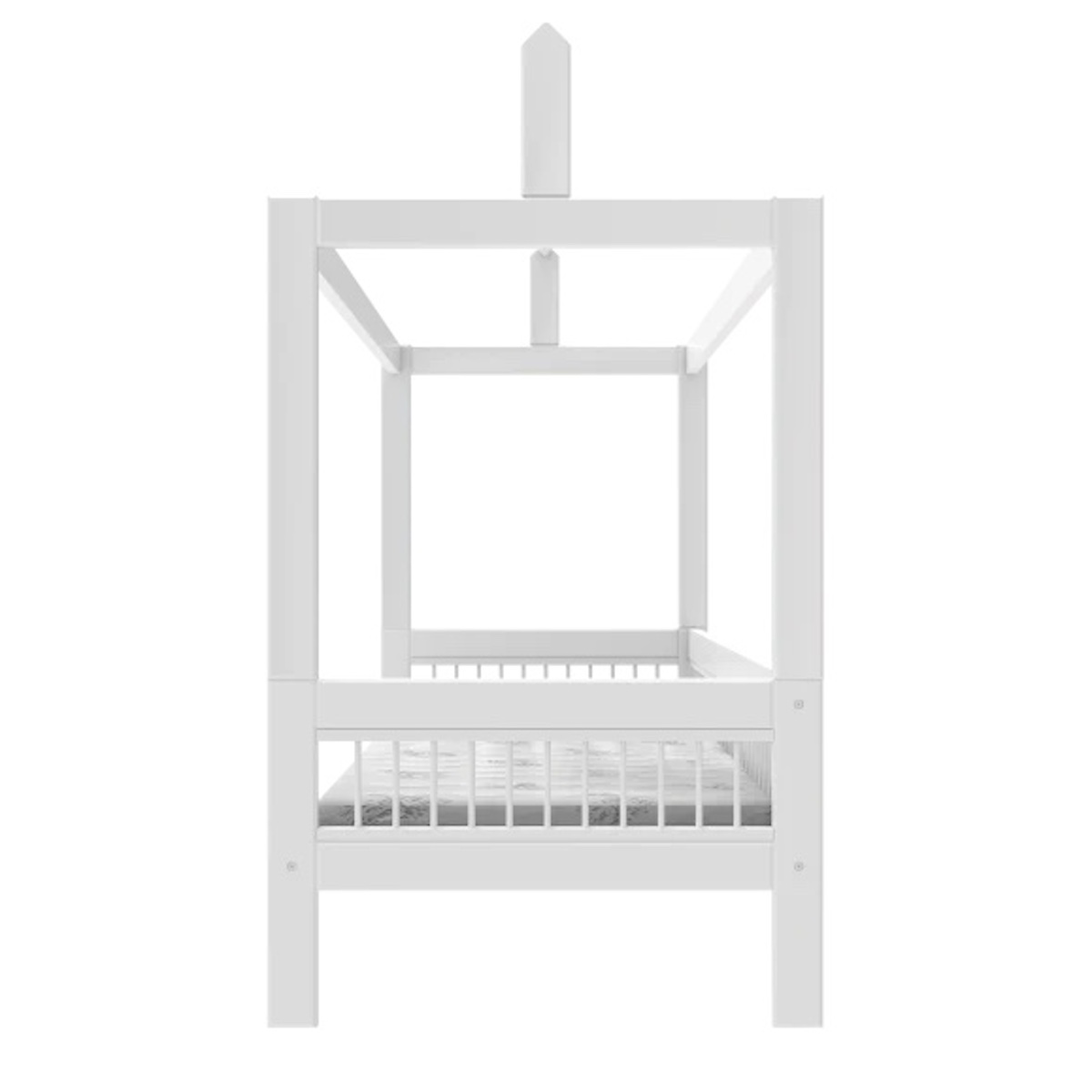 Lit maison avec structure de toit 90x200cm BREEZE Lifetime blanc