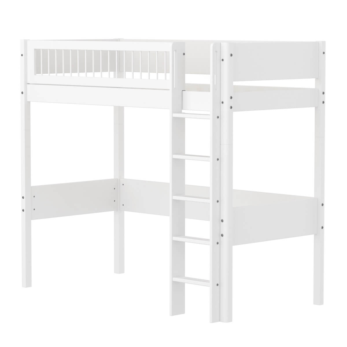 Lit mezzanine 90x200cm WHITE Flexa Legs F.Wht.  Rail F.Wht.