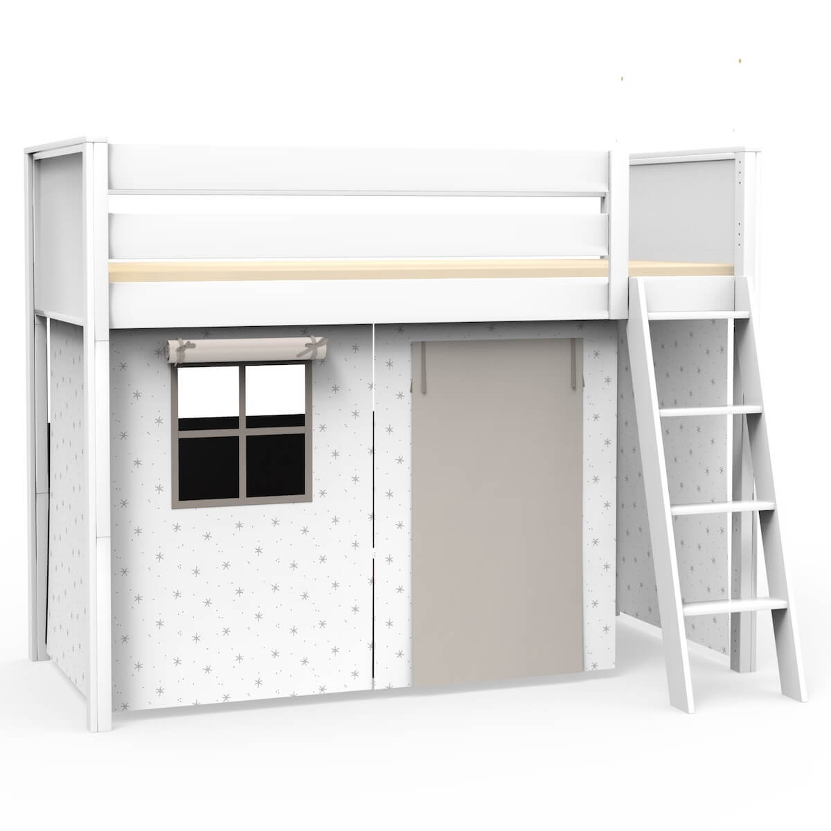 Lit mezzanine KASVA textiles Viena grey