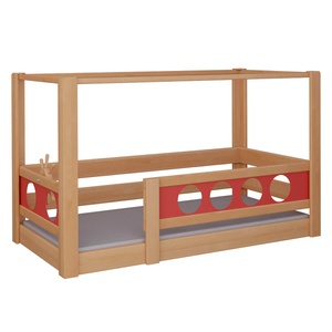 Lit Pirate baldaquin DELUXE de Breuyn naturel-rouge