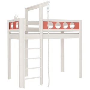 Lit Pirate mezzanine corde DELUXE de Breuyn blanchi-rouge