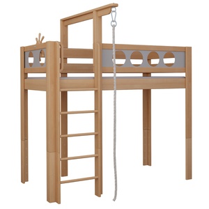 Lit Pirate mezzanine corde DELUXE de Breuyn naturel-gris