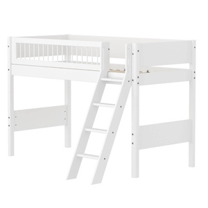 Lit semi-haut 90x200cm WHITE Flexa F.Wht.Sl.Ladder Crossbars