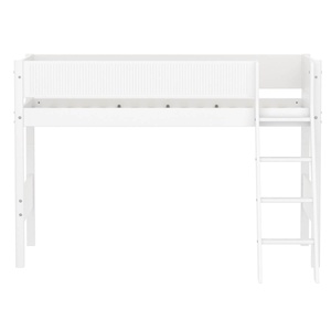 Lit semi-haut 90x200cm WHITE Flexa F.Wht.Sl.Ladder Grooves