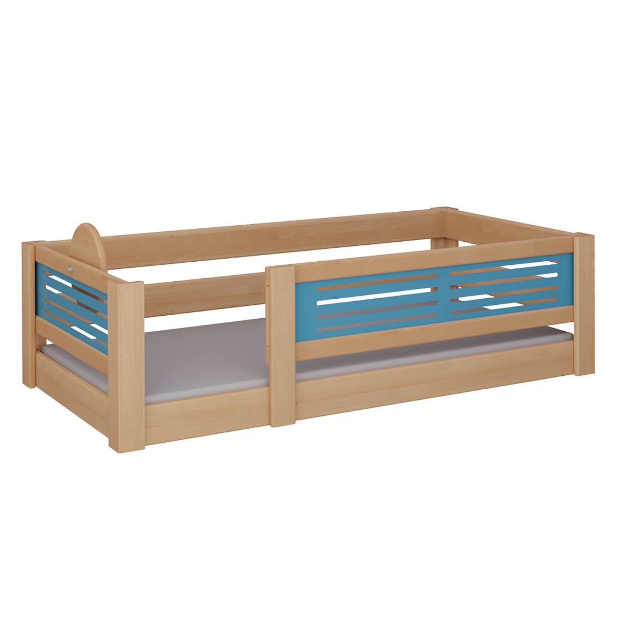 Lit Tatü bas DELUXE de Breuyn naturel-bleu