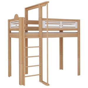 Lit Tatü mezzanine mât de descente DELUXE de Breuyn naturel-blanchi