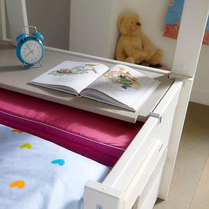 Lits cabane superposés 90x200cm échelle intérieur sommier DE LUXE HANG OUT Lifetime blanc 