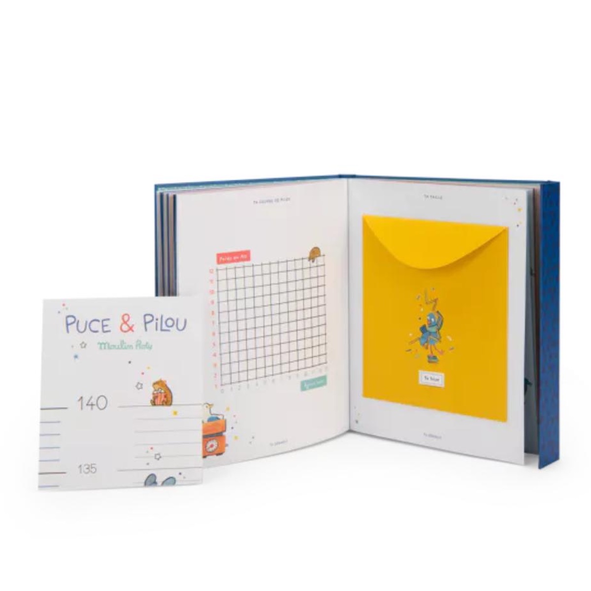 Livre de naissance Puce & Pilou (80 pages) Moulin Roty