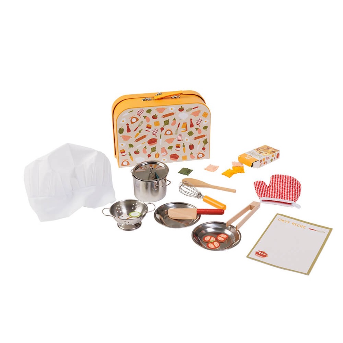 Mallette de jouets professionnelle avec 26 accessoires de chef Eurekakids