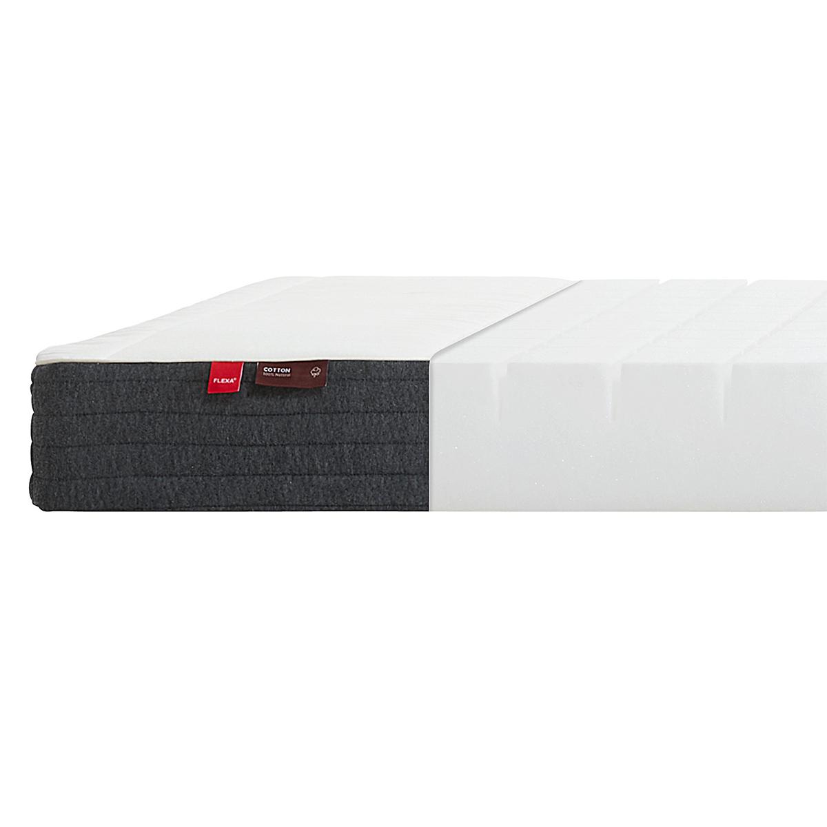 Matelas mousse-housse coton 90x180cm Flexa