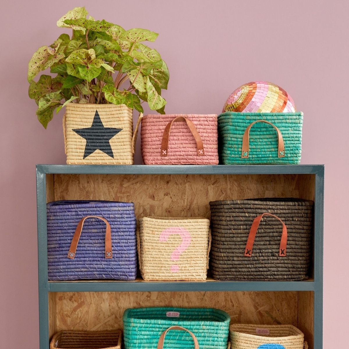 Panier de rangement Rice blue
