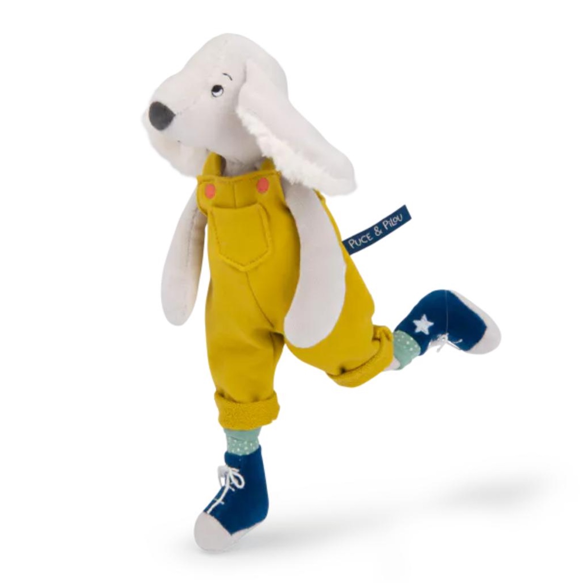Peluche chien Pilou jaune Puce & Pilou Moulin Roty