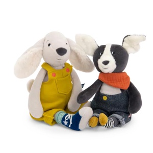 Peluche chien Pilou jaune Puce & Pilou Moulin Roty