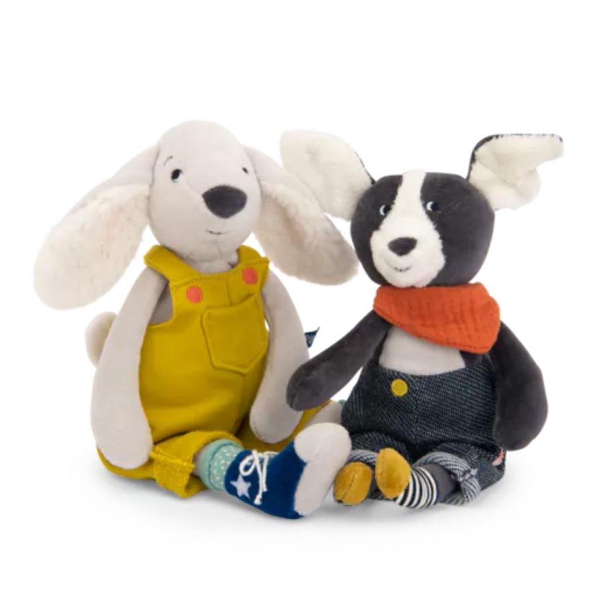 Peluche chien Puce bleu Puce & Pilou Moulin Roty
