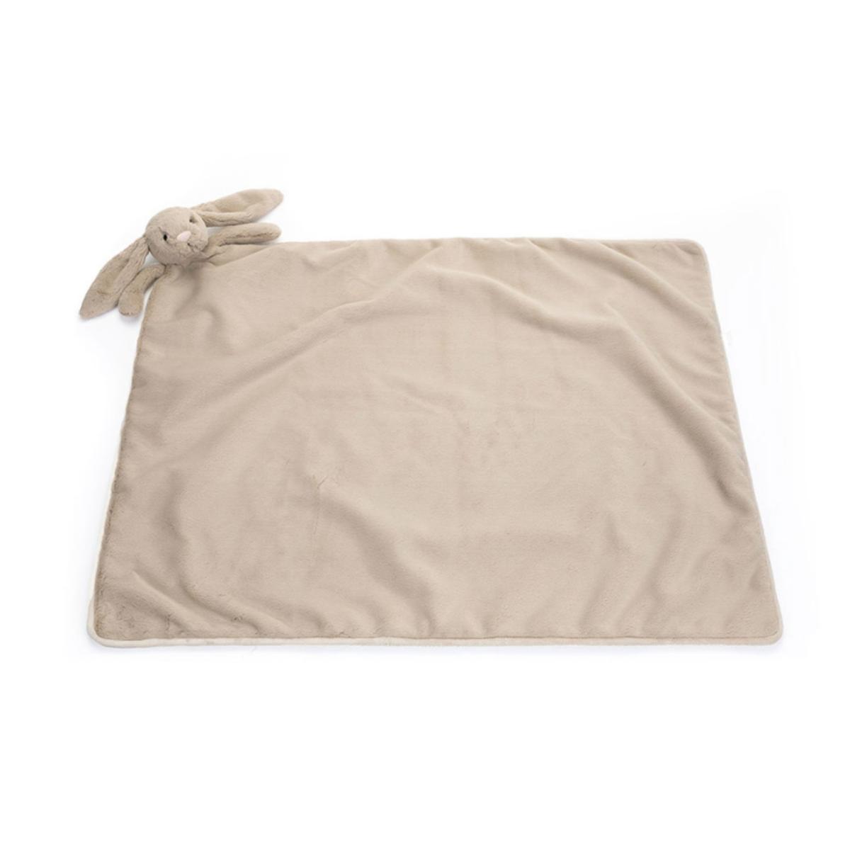 Peluche-couverture Bashful Beige Bunny Blankie Jellycat