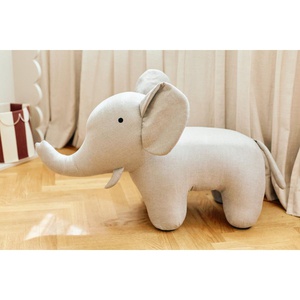 Peluche-pouf ELEPHANT linen grey Childhome