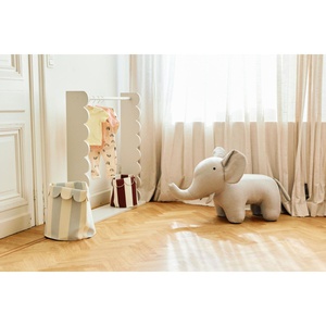 Peluche-pouf ELEPHANT linen grey Childhome