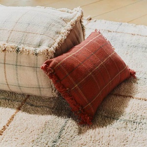 Pouf 40x40x20cm HANDLOOM Wouf wouf Lorena Canals blue sage