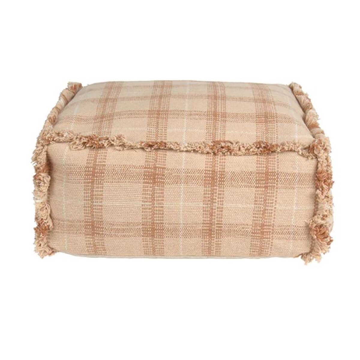 Pouf 40x40x20cm HANDLOOM Wouf wouf Lorena Canals rose